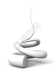 现代雕塑曲线白色螺旋管子艺术文化背景图片
