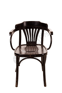 黑色凳子白色背景的木椅工艺凳子木头家具酒吧装饰座位工作小路古董背景