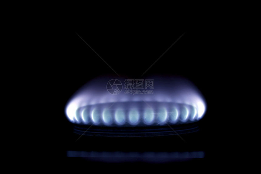 天然气气体火炉活力燃料蓝色燃烧圆圈白炽力量烤箱厨房图片