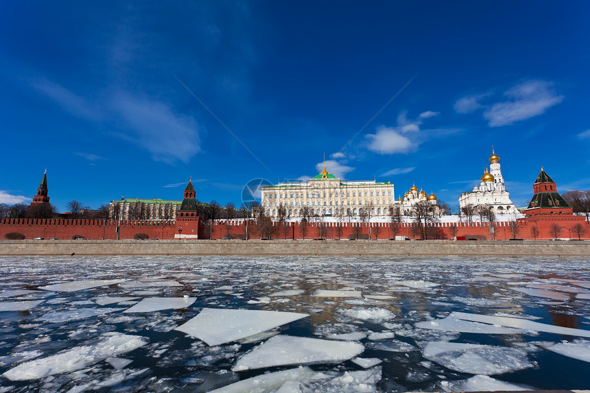 莫斯科克里姆林宫蓝天旅游车站历史游客历史性场景风景城市景观图片