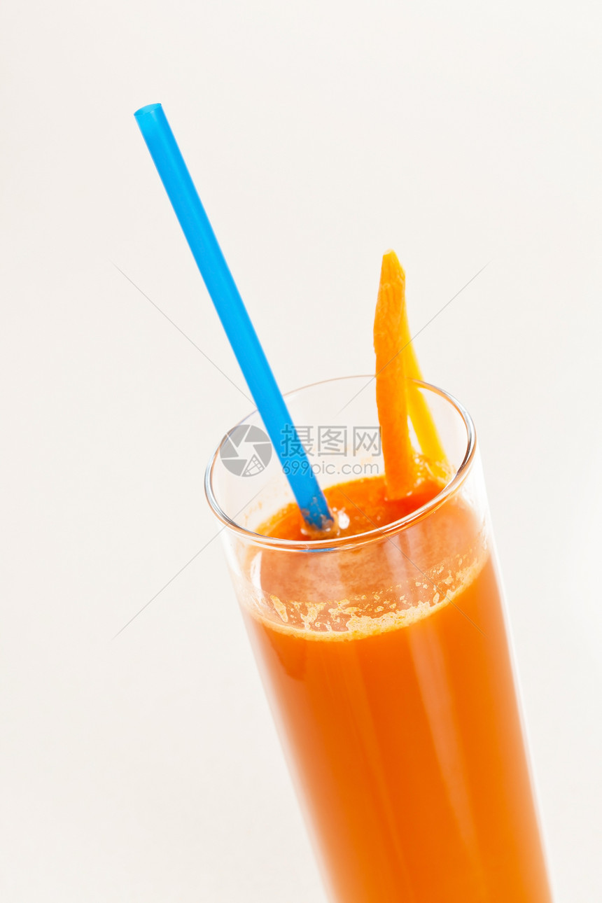 新鲜胡萝卜汁维生素饮食果汁玻璃盘子早餐烹饪橙子菜单收成图片
