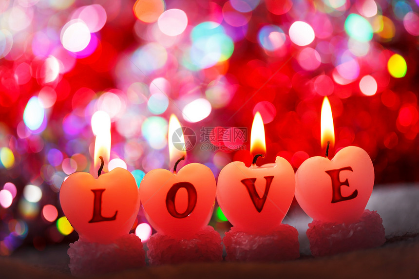 浪漫的蜡烛烛光温暖情感庆典情怀宏观订婚婚姻温泉火焰图片