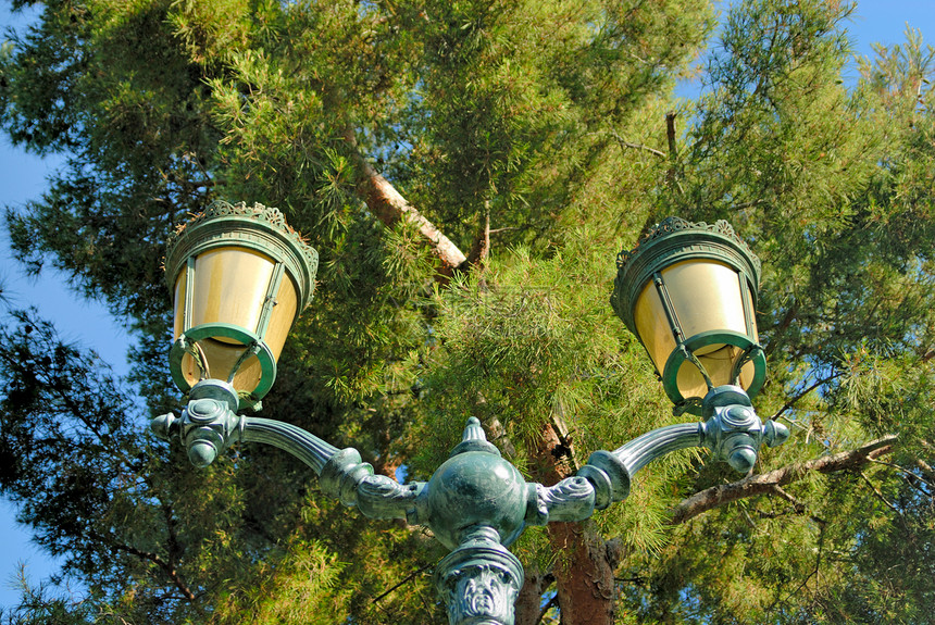 街灯风格公园历史性季节场景装饰金属橙子玻璃照明图片