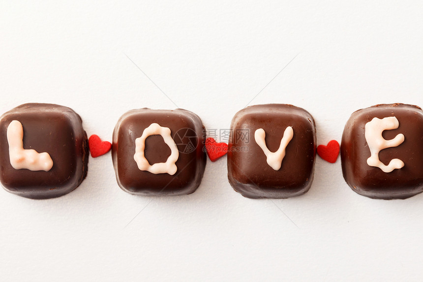 巧克力情人节礼物小吃甜点诱惑食物糖果乐趣棕色可可美食展示图片