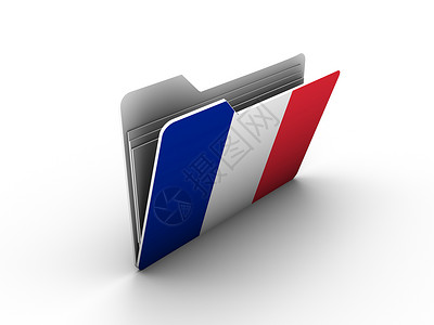 法国图标带有france 旗帜的图标文件夹背景