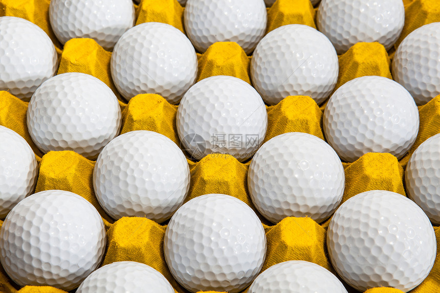 高尔夫球运动黄色静物图片