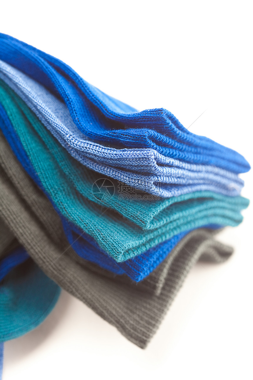 多色多色袜子 由白上孤立的棉花制成产品纺织品织物衣绳棉布羊毛衣夹亚麻丝袜灰色图片