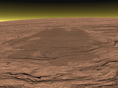 奥林匹斯基火星行星上的蒙奥林匹斯3D背景