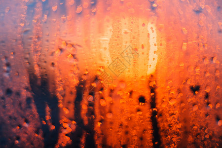 日落下降雨滴液体下雨质感水滴黑色阳光太阳黄色框架背景图片