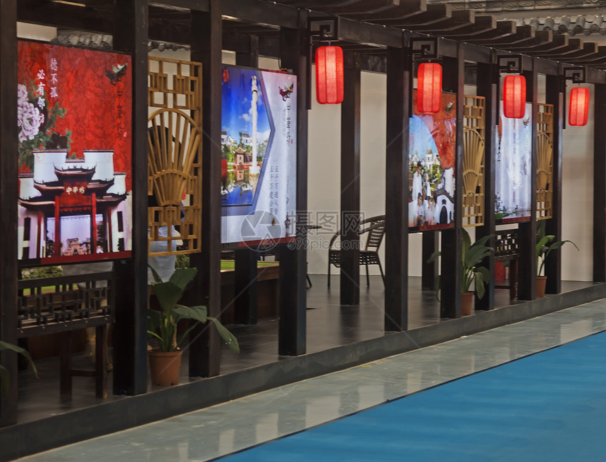 中国的红灯和室内装饰图片