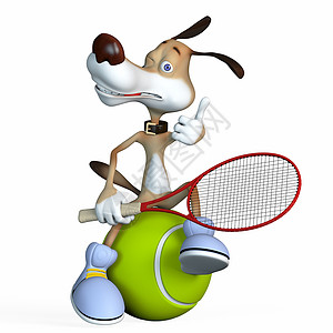 讲一个主题 狗是网球手动画片活力漫画进步运动罢工卡通片插图运动员木偶背景图片