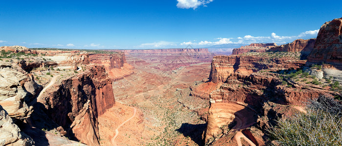 拉什莫尔Canyonland 的宽广光谱视图背景