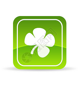 一叶子logo绿色氯化绿图标框架植物群三叶草叶子按钮互联网运气网络树叶植物背景