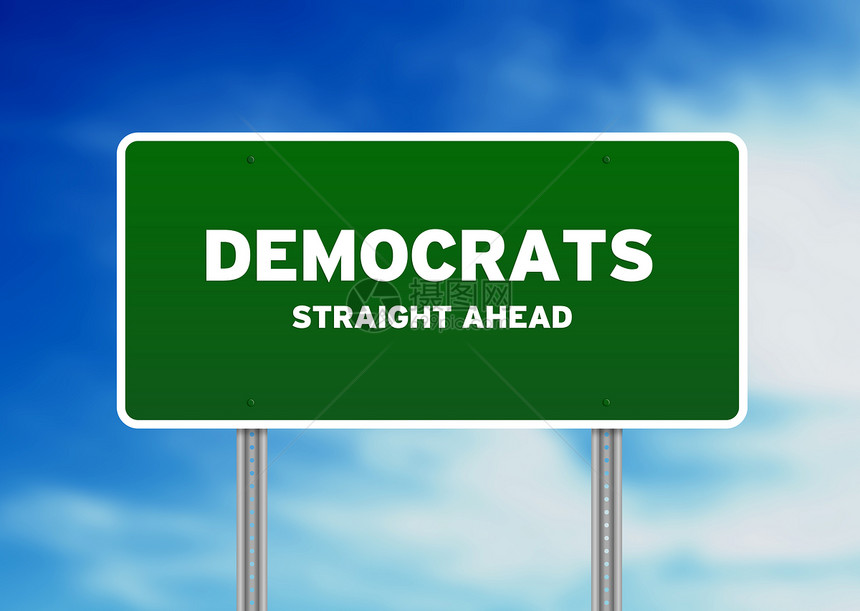 绿色民主党公路标志图片