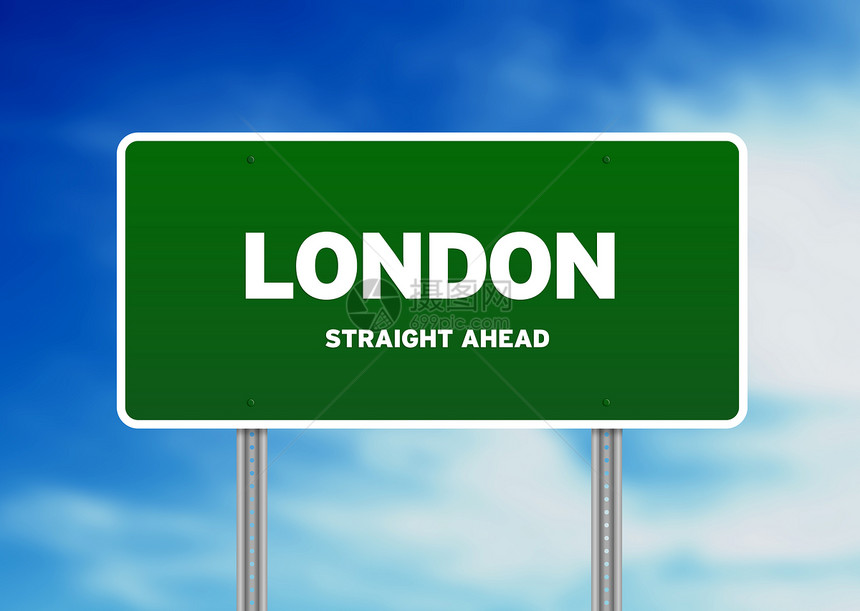 伦敦绿色公路标志图片