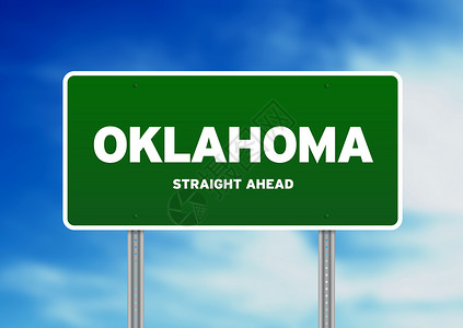 俄克拉荷马州公路标志高清图片
