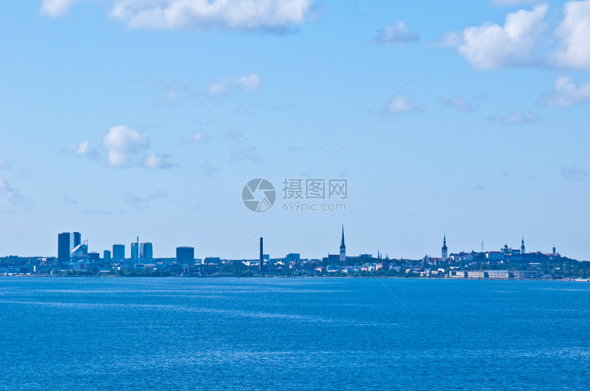 塔林首都建筑学天际海岸线天空建筑景观蓝色风景城市图片