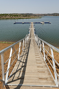 木环行道人行道木板金属码头途径扶手木头浮桥小路木材背景图片