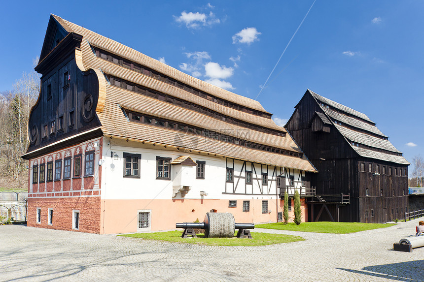 波兰外观建筑学历史景点旅行造纸厂世界历史性工业位置图片