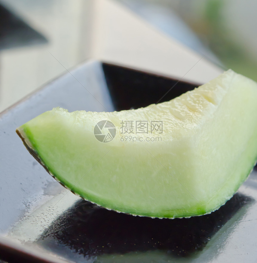 坎塔罗普西瓜白色水果绿色热带食物图片