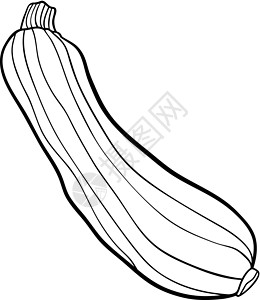 蜜本南瓜用于彩色书籍的Zucchini蔬菜漫画插画