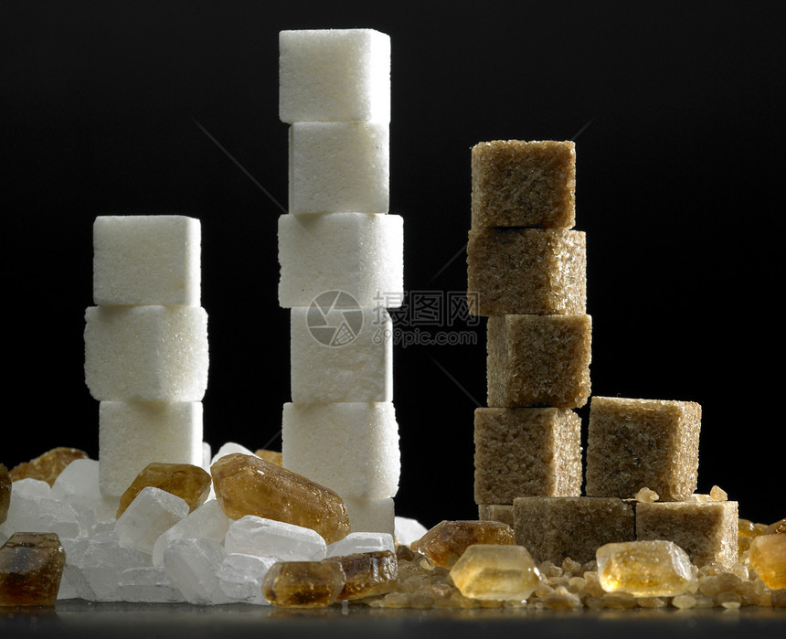 含糖尚可食糖块糖静物营养蔗糖食物白色食品糖果肿块棕色图片