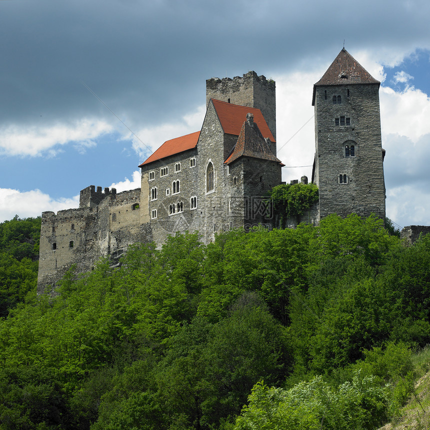 奥地利Hardegg城堡建筑物外观历史性景点历史建筑图片