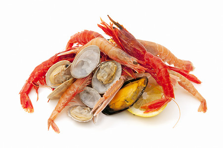 海产海鲜食物贝类营养动物美食蛤蜊螃蟹市场用餐小龙虾高清图片