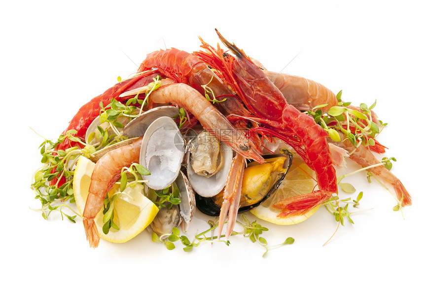 海产海鲜熟食食物动物小龙虾用餐美食营养螃蟹贝类商业图片