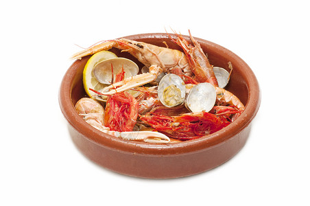 海产海鲜营养小龙虾贝类动物美食用餐食物蛤蜊宪兵市场高清图片
