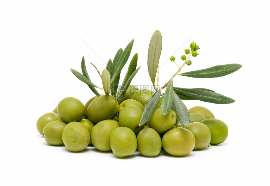 橄榄农业水果绿色饮食白色树叶营养食物商业图片