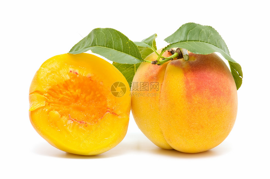 新鲜桃子季节维生素植物素食植物群甜点水果白色饮食食物图片