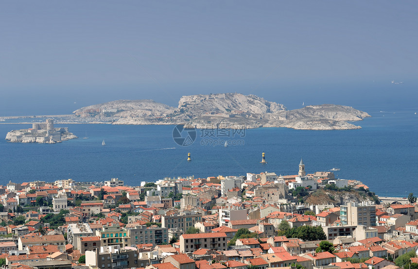 马赛硫酸蓝色城市海岸房子港口图片