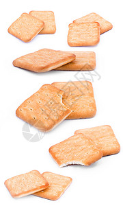 饼干正方形面包糕点背景背景图片