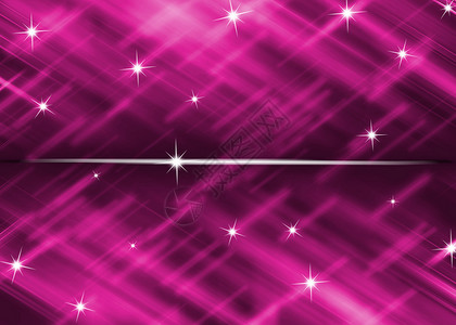 粉色发光星星带有恒星闪光摘要的明亮粉红背景背景