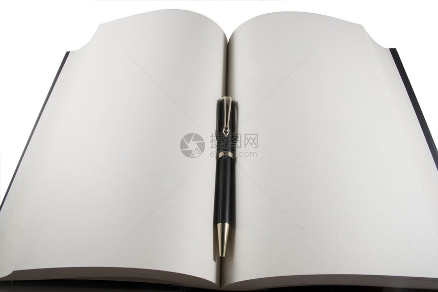带球笔的空开本软垫签名圆珠笔收藏工作白色笔记商业文书备忘录图片