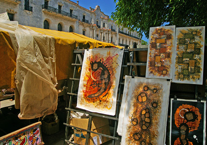 哈瓦那市场背景图片