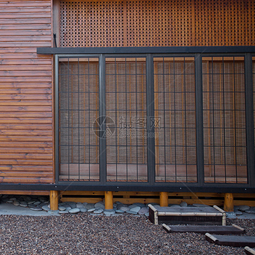 日式小木木屋宗教窗户休息寺庙街道文化房子旅行精神旅游图片