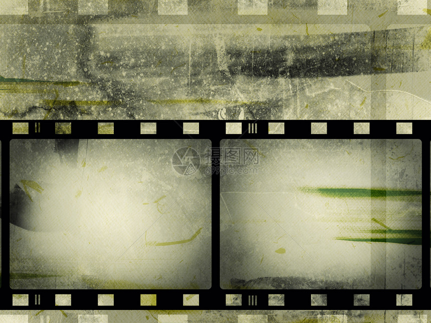 Grunge 胶片框架刷子电影屏幕划痕噪音相机边界边缘胶卷插图图片