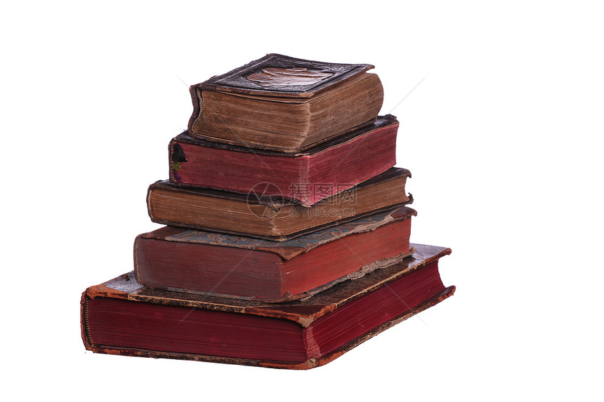 旧书堆历史古董团体图书文学出版物文档智慧档案教科书图片
