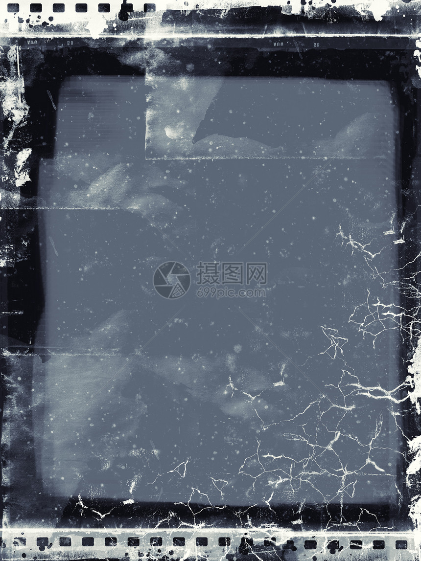 Grunge 胶片框架噪音边缘划痕面具屏幕拼贴画插图艺术娱乐刷子图片