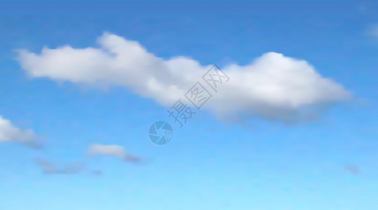 一个云蓝色气象天气插图背景图片