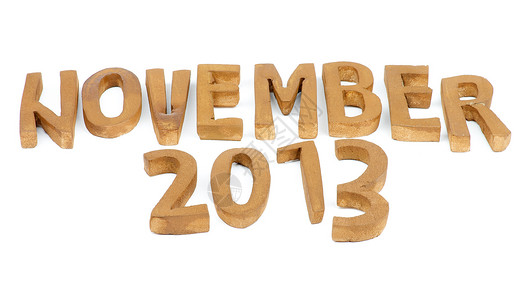 2013年11月日期时间棕色概念日历数字手工想法白色信件背景图片