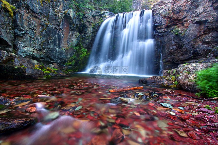 蒙大拿州洛克威尔瀑布图片
