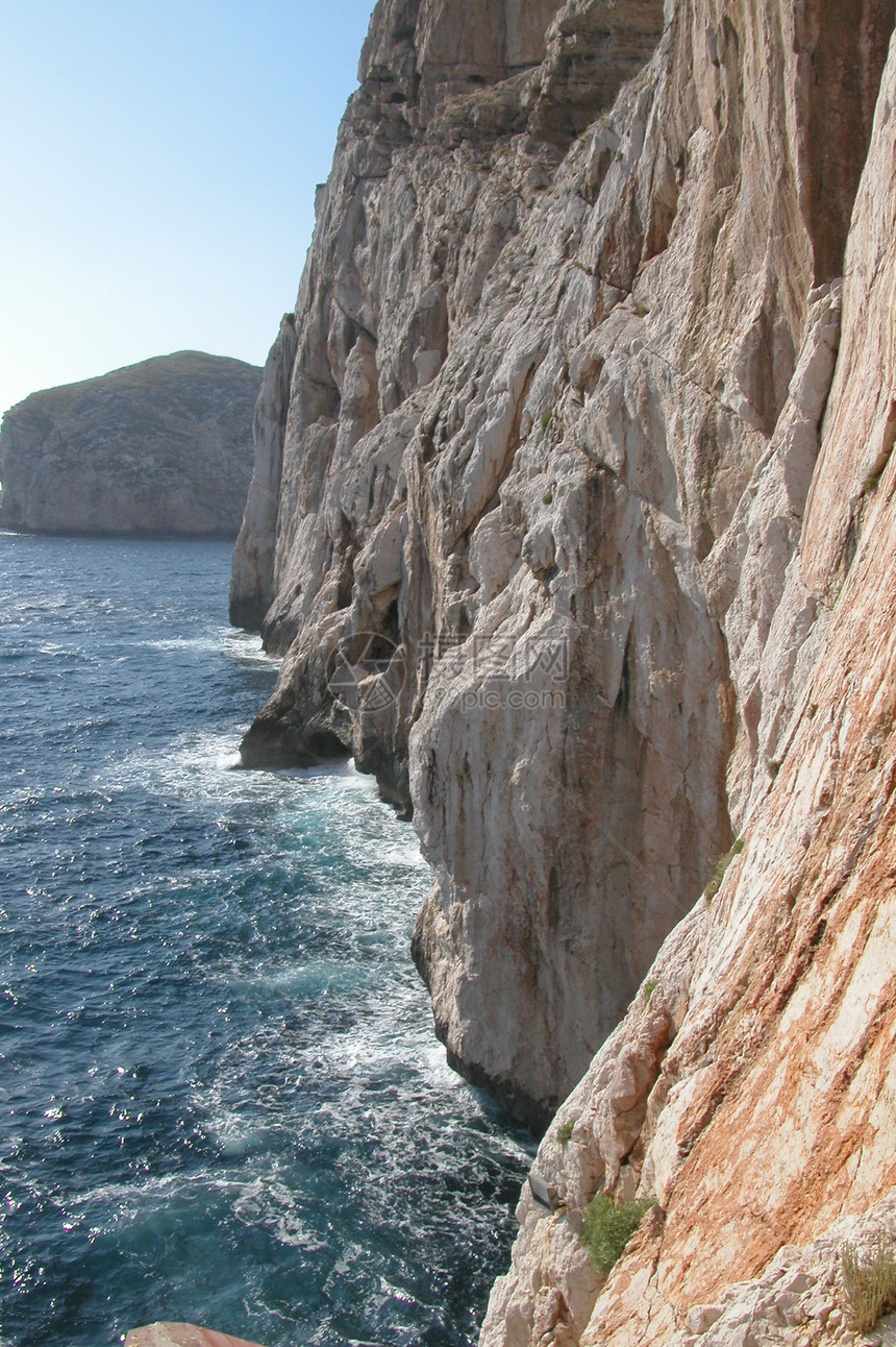 海王星洞穴流动悬崖波浪石窟海岸岩石图片
