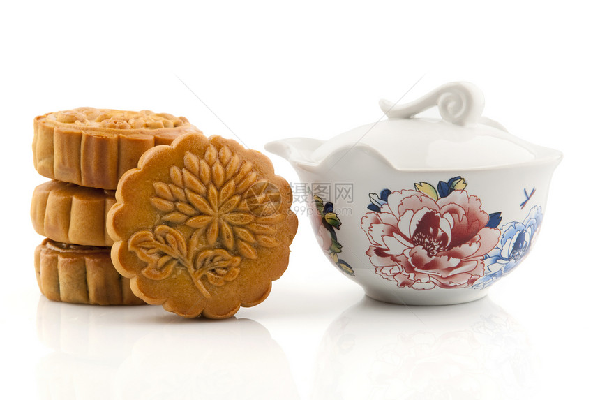 秋秋节中杯子传统节日美食庆典文化甜点食物蛋糕月亮图片