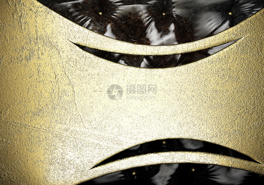与黄金的背景空白反射颗粒状魅力控制板盘子金属抛光材料金子图片