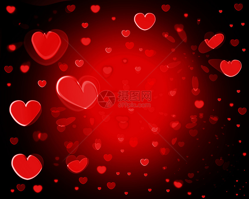 许多爱心红色心形热情情感情绪化图片