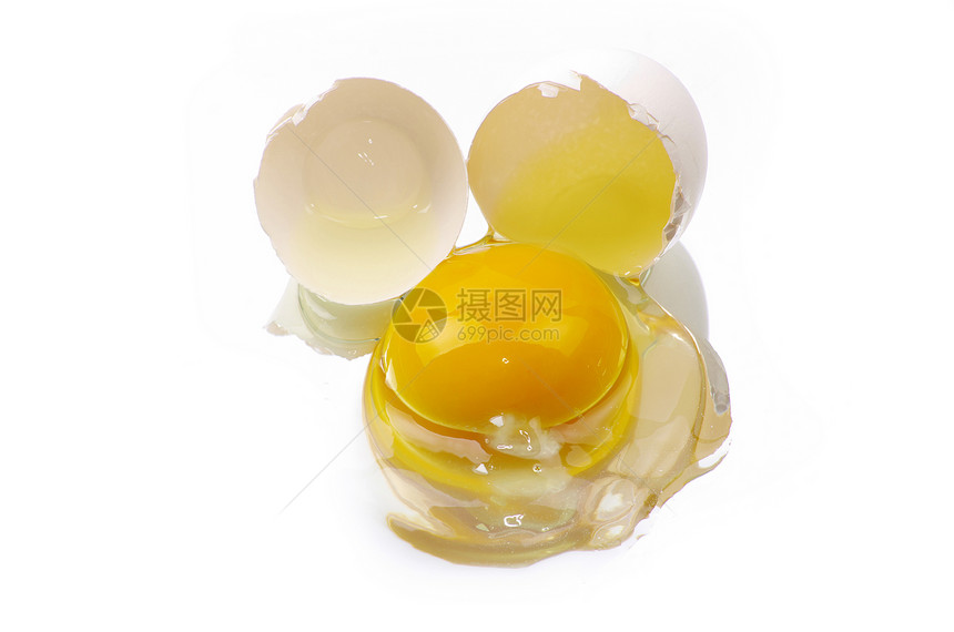 蛋饮食杂货蛋壳剪裁圆形产品白色食物早餐黄色图片