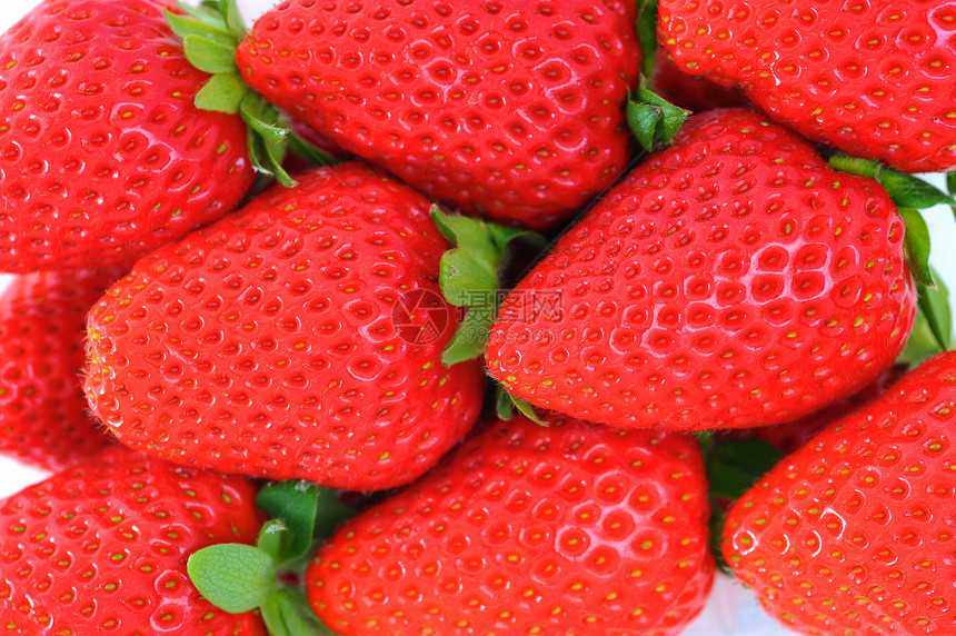 草莓绿色水果红色食物影棚饮食蔬菜图片